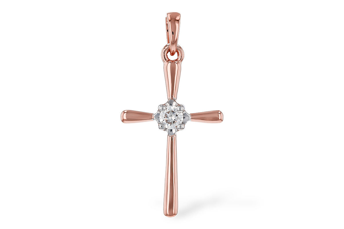 Allison Kaufman Diamond Pendant in 14K Rose Gold, 0.10 ctw (P6546)