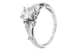 Allison Kaufman Diamond Engagement Ring Semi-Mount in 14K White Gold, 0.05 ctw, alternate view