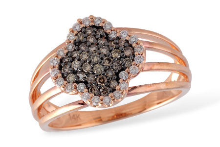 Allison Kaufman Brown Diamond Ring in 14K Rose Gold, 0.43 ctw