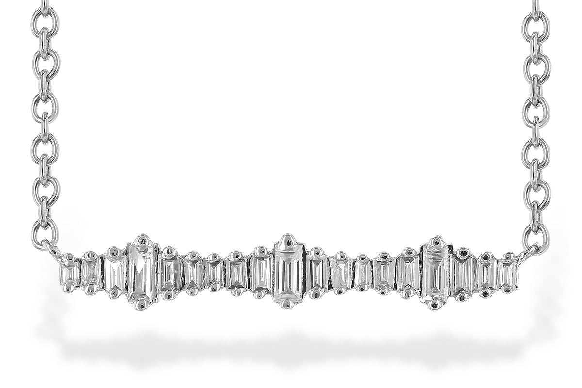 Allison Kaufman Diamond Necklace in 14K White Gold, 0.15 ctw (N8307)