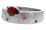 Allison Kaufman Garnet, Pink Sapphire & Diamond Ring in 14K White Gold, 0.66 ctw, alternate view