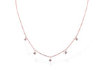 Allison Kaufman Diamond Necklace in 14K Rose Gold, 0.19 ctw