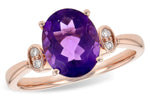 Allison Kaufman Amethyst & Diamond Ring in 14K Rose Gold, 2.16 ctw