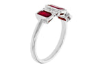 Allison Kaufman Ruby & Diamond Ring in 14K White Gold, 1.55 ctw, alternate view