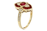 Allison Kaufman Ruby & Diamond Ring in 14K Yellow Gold, 0.75 ctw, alternate view