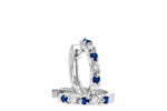 Allison Kaufman Sapphire & Diamond Earrings in 14K White Gold, 0.26 ctw (ER106-25), alternate view