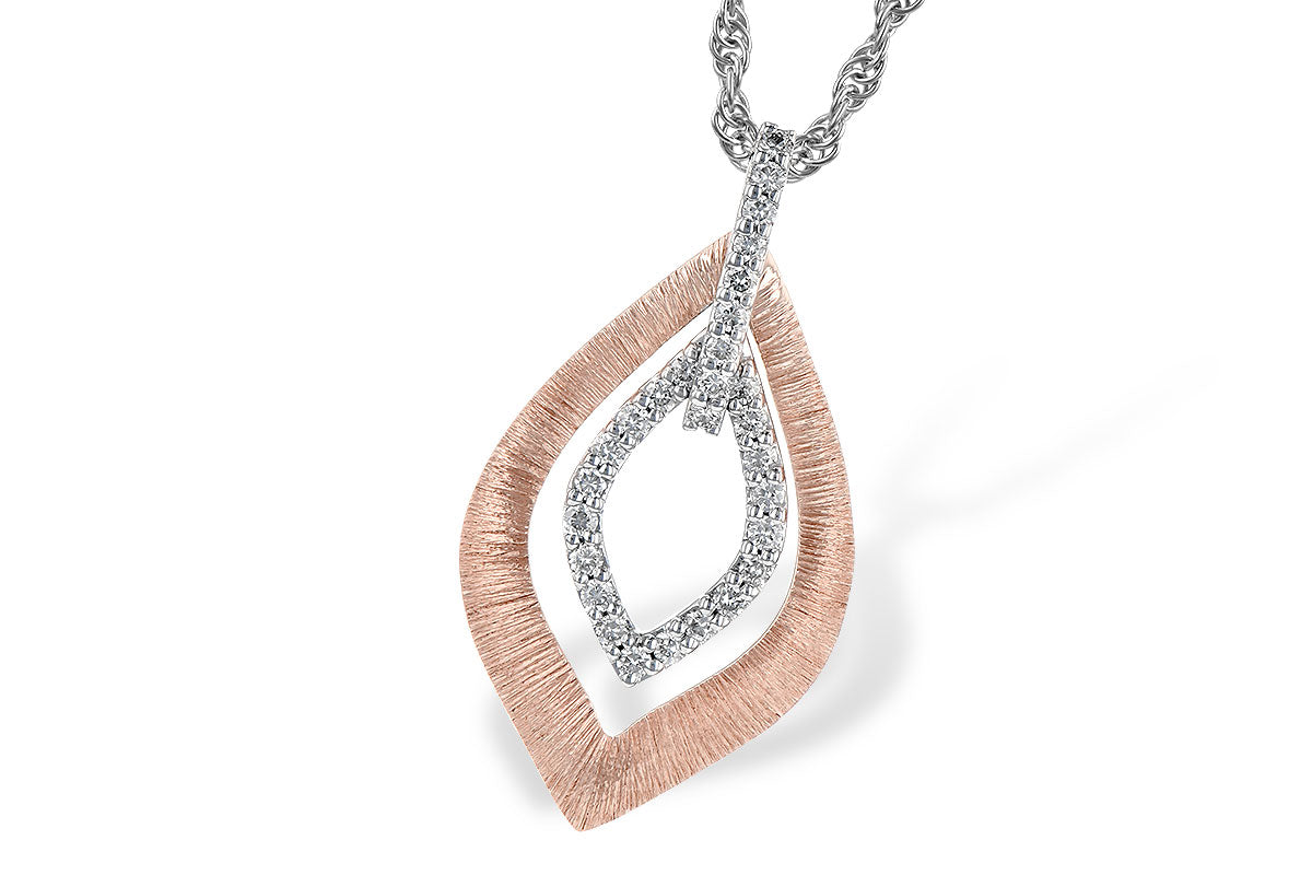 Allison Kaufman Diamond Necklace in 14K Rose Gold, 0.16 ctw