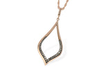 Allison Kaufman Brown Diamond Necklace in 14K Rose Gold, 0.15 ctw