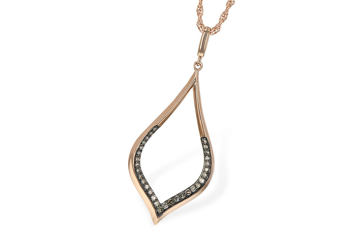 Allison Kaufman Brown Diamond Necklace in 14K Rose Gold, 0.15 ctw