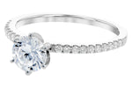 Allison Kaufman Diamond Engagement Ring Semi-Mount in 14K White Gold, 0.16 ctw (L7615), alternate view
