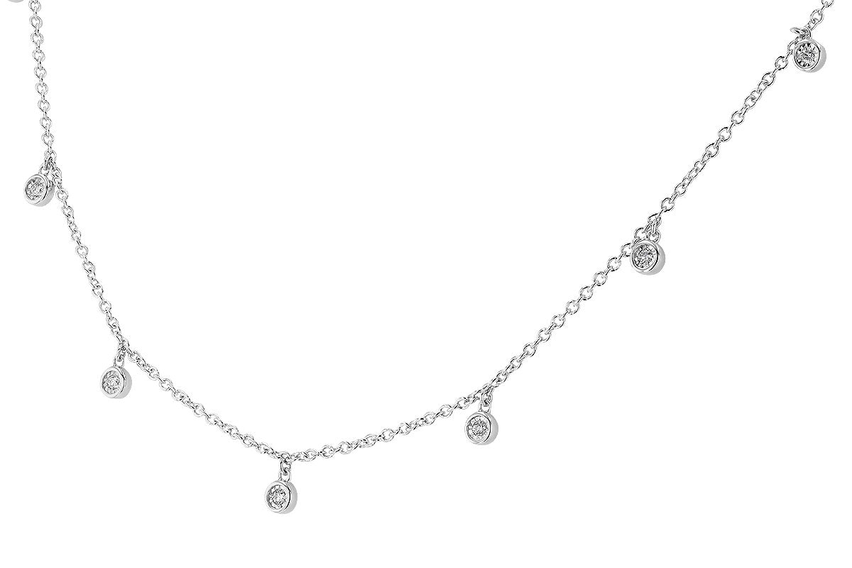 Allison Kaufman Diamond Necklace in 14K White Gold, 0.12 ctw (N8365), alternate view