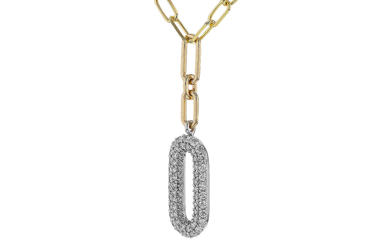Allison Kaufman Diamond Necklace in 14K Yellow & White Gold, 0.96 ctw, alternate view