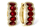 Allison Kaufman Ruby & Diamond Earrings in 14K Yellow Gold, 2.45 ctw