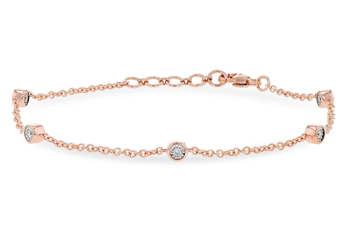 Allison Kaufman Diamond Bracelet in 14K Rose Gold, 0.15 ctw