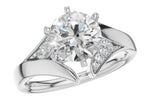 Allison Kaufman Diamond Engagement Ring Semi-Mount in 14K White Gold, 0.06 ctw