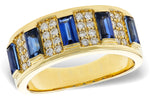 Allison Kaufman Sapphire & Diamond Wedding Band in 14K Yellow Gold, 1.72 ctw