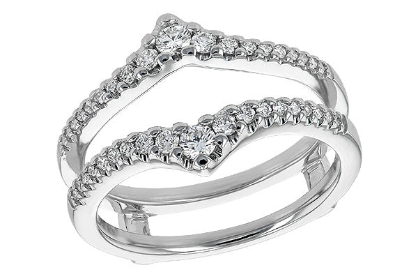 Allison Kaufman Diamond Ring Guard in 14K White Gold, 0.36 ctw