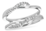 Allison Kaufman Diamond Ring Guard in 14K White Gold, 0.15 ctw
