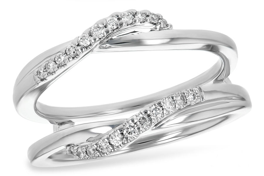 Allison Kaufman Diamond Ring Guard in 14K White Gold, 0.15 ctw