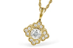 Allison Kaufman Diamond Necklace in 14K Yellow Gold, 0.25 ctw (N8265)