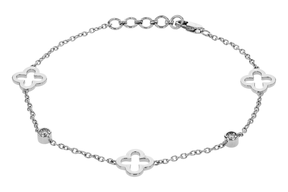 Allison Kaufman Diamond Bracelet in 14K White Gold, 0.06 ctw