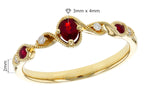 Allison Kaufman Ruby & Diamond Ring in 14K Yellow Gold, 0.31 ctw, alternate view