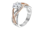 Allison Kaufman Diamond Engagement Ring Semi-Mount in 14K Two-Tone Gold, 0.53 ctw, alternate view