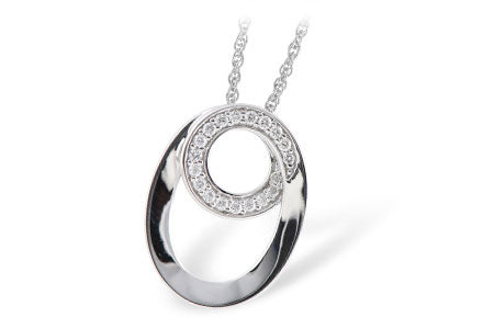 Allison Kaufman Diamond Necklace in 14K White Gold, 0.14 ctw (N7850)