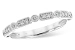 Allison Kaufman Diamond Wedding Band in 14K White Gold, 0.13 ctw (W2401)