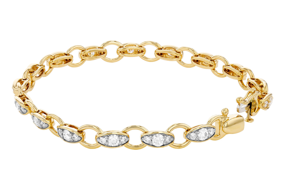 Allison Kaufman Diamond Bracelet in 14K Yellow Gold, 2.20 ctw, alternate view