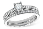 Allison Kaufman Diamond Bridal Set in 14K White Gold, 0.47 ctw