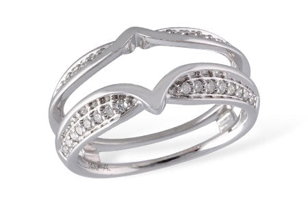 Allison Kaufman Diamond Ring Guard in 14K White Gold, 0.24 ctw (W1867)