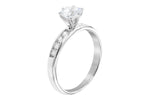 Allison Kaufman Diamond Engagement Ring Semi-Mount in 14K White Gold, 0.20 ctw (LR111-20), alternate view