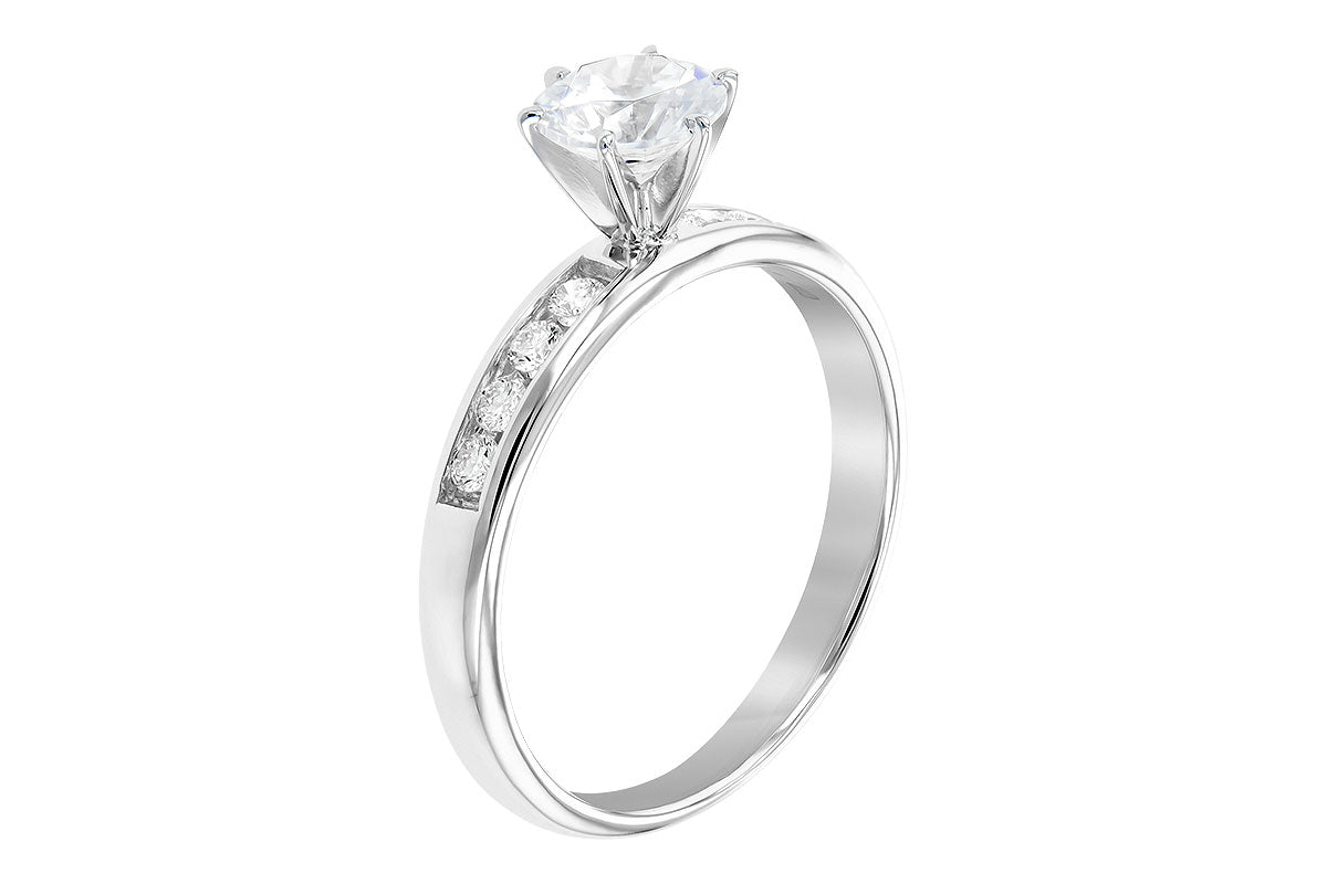 Allison Kaufman Diamond Engagement Ring Semi-Mount in 14K White Gold, 0.20 ctw (LR111-20), alternate view