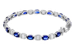 Allison Kaufman Sapphire & Diamond Bracelet in 14K White Gold, 8.98 ctw, alternate view