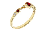 Allison Kaufman Ruby & Diamond Ring in 14K Yellow Gold, 0.31 ctw, alternate view