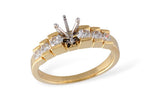 Allison Kaufman Diamond Engagement Ring Semi-Mount in 14K Yellow Gold, 0.43 ctw