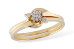 Allison Kaufman Diamond Bridal Set in 14K Yellow Gold, 0.10 ctw (S7360)