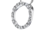 Allison Kaufman Baguette Diamond Necklace in 14K White Gold, 0.60 ctw, alternate view