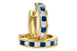 Allison Kaufman Sapphire & Diamond Earrings in 14K Yellow Gold, 1.02 ctw, alternate view