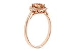 Allison Kaufman Morganite & Diamond Ring in 14K Rose Gold, 0.70 ctw, alternate view