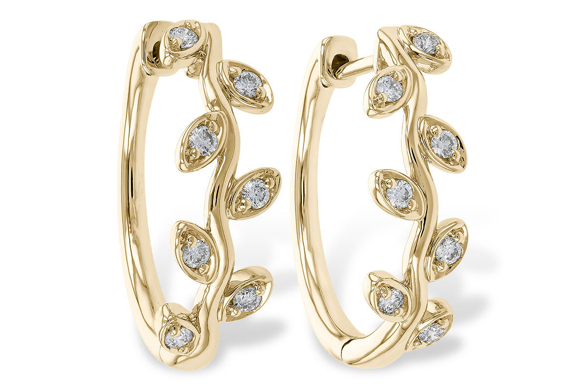 Allison Kaufman Diamond Earrings in 14K Yellow Gold, 0.25 ctw (E2274)