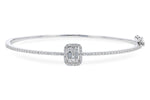 Allison Kaufman Diamond Bangle Bracelet in 14K White Gold, 0.75 ctw (B1371)