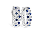 Allison Kaufman Sapphire & Diamond Earrings in 14K White Gold, 0.90 ctw