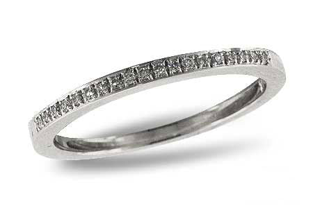 Allison Kaufman Diamond Wedding Band in 14K White Gold, 0.07 ctw (W1802)