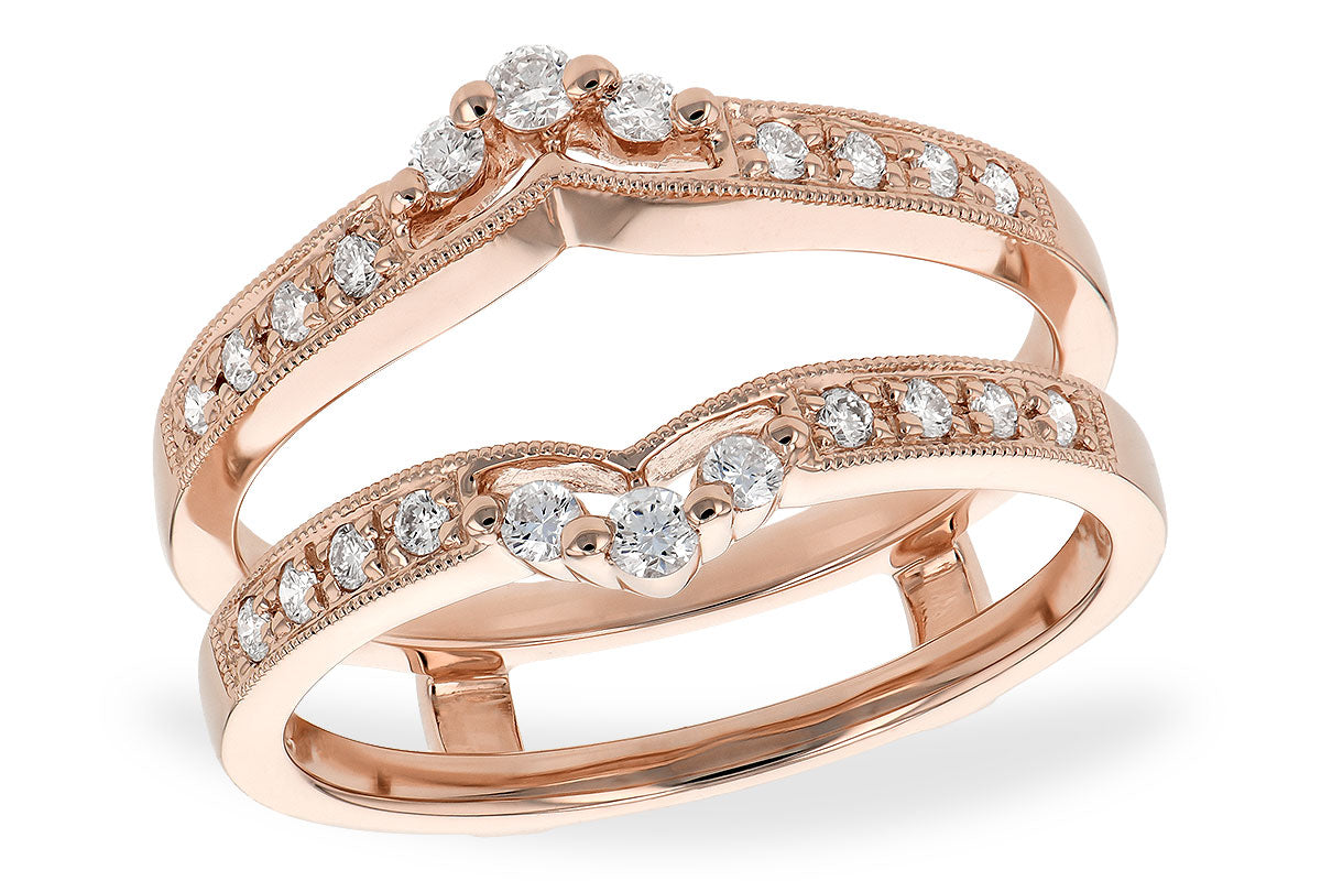 Allison Kaufman Diamond Ring Guard in 14K Rose Gold, 0.28 ctw (W1738)