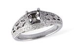 Allison Kaufman Diamond Engagement Ring Semi-Mount in 14K White Gold, 0.31 ctw (L7472)