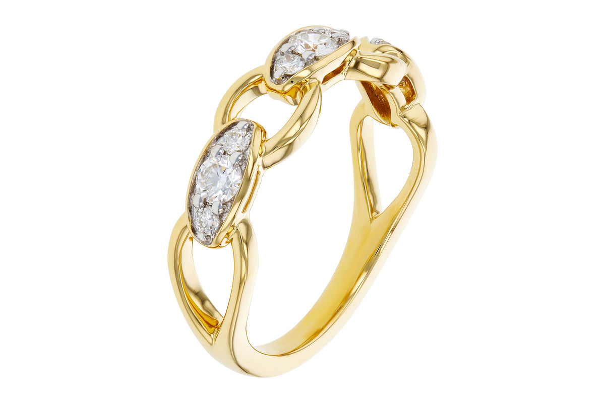 Allison Kaufman Diamond Wedding Band in 14K Yellow Gold, 0.40 ctw (W2743), alternate view