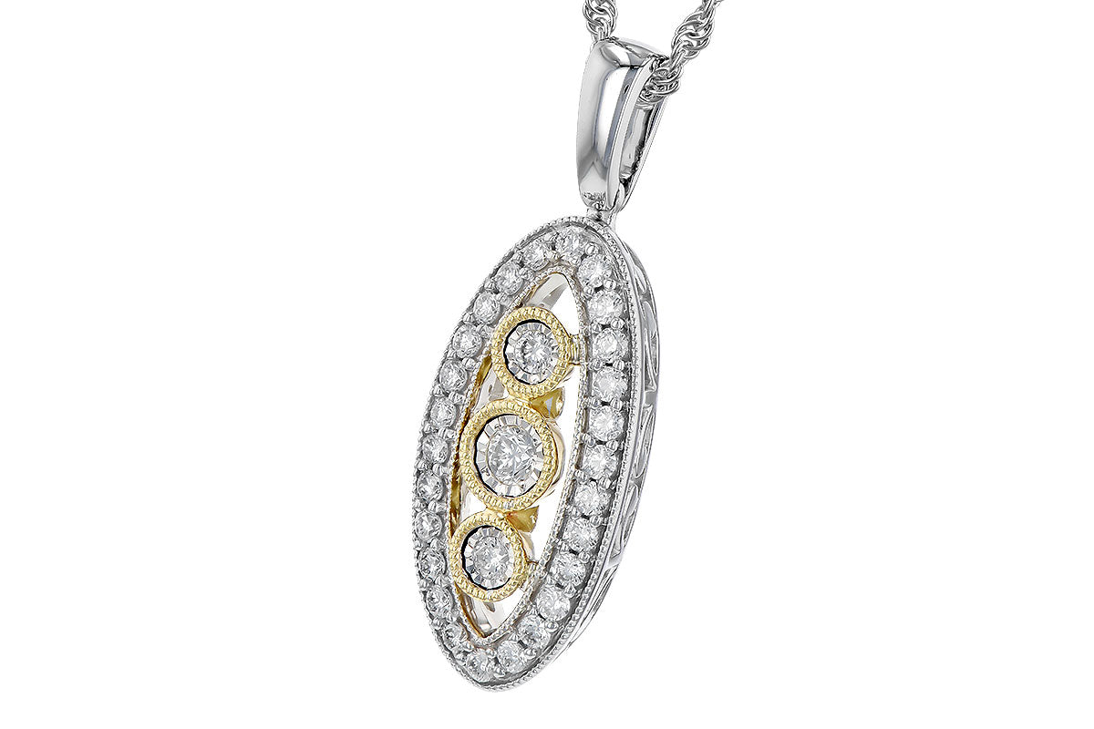 Allison Kaufman Diamond Necklace in 14K Two-Tone Gold, 0.34 ctw (N8209), alternate view