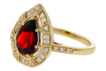 Allison Kaufman Garnet & Diamond Ring in 14K Yellow Gold, 1.98 ctw, alternate view